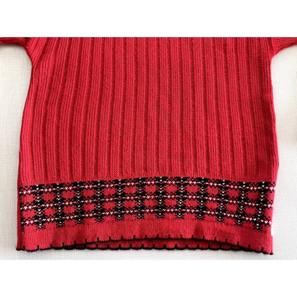 Arielle Sz S Vintage Teddy Bear Sweater Red Holiday Christmas Ugly 90's Kidcore - Picture 10 of 12